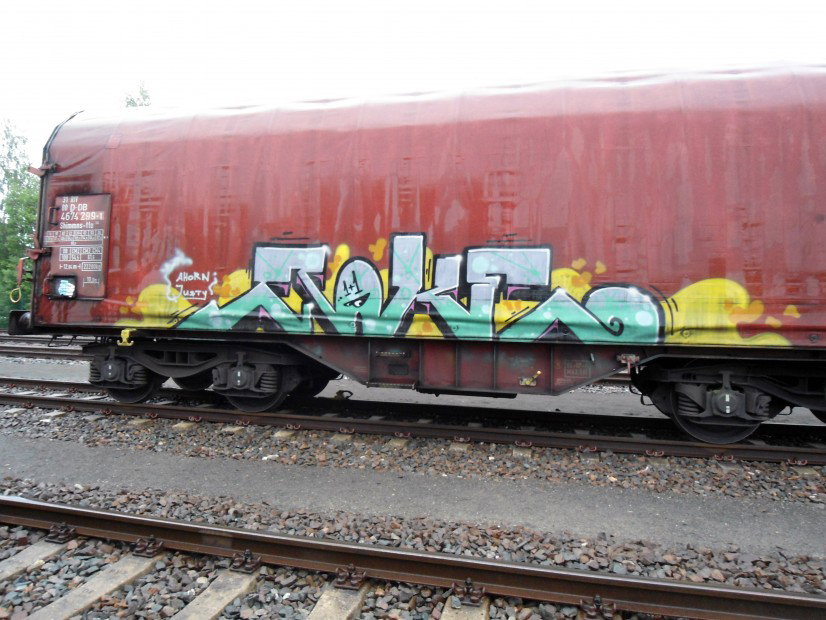 Graffiti Train in gera - Photo by geracity - Joke