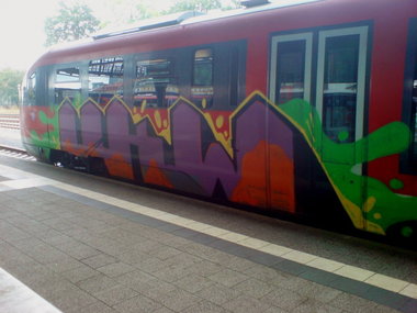 Graffiti Train in Gera - Photo by geracity - Ukw (2006)