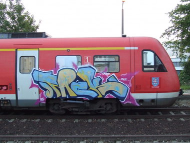 Graffiti Train in Gera - Photo by geracity - Fack, Cwr (2007)