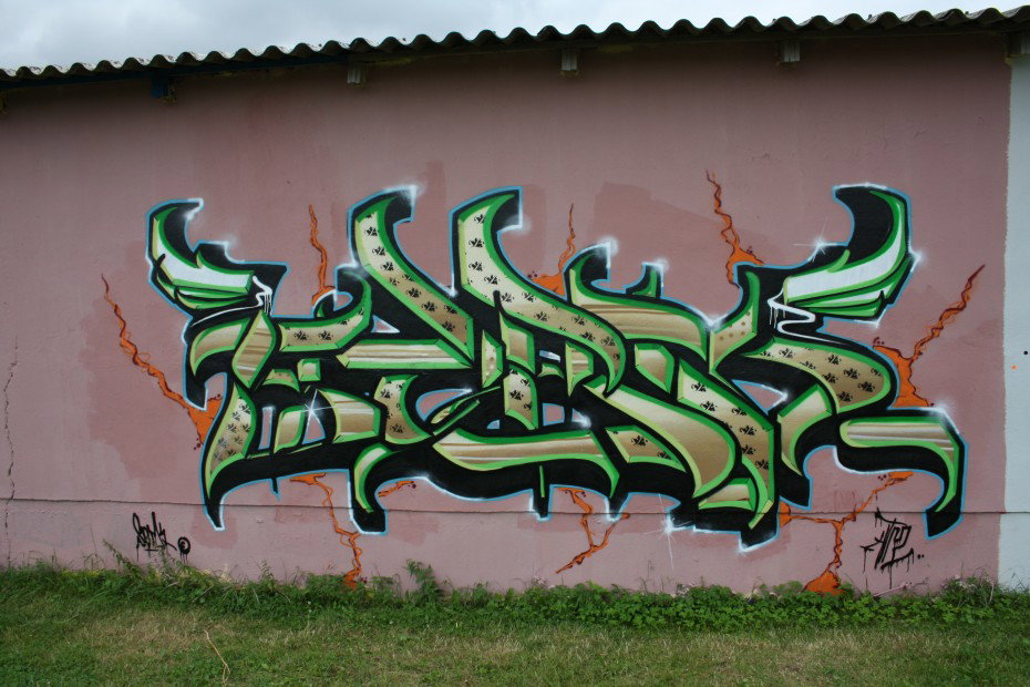 Graffiti Wall in Gera - Photo by geracity - Sork, S&S (2011)