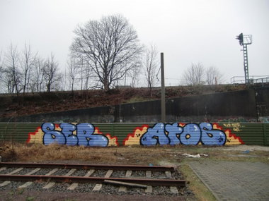 Graffiti Wall in Hamburg - Photo by geracity - Ser, Atos (2012)