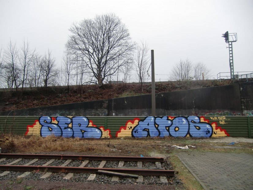 Graffiti Wall in Hamburg - Photo by geracity - Ser, Atos (2012)
