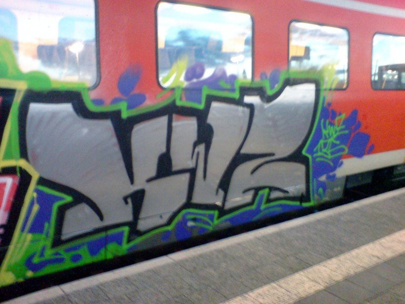 Graffiti Train in Gera - Photo by geracity - Kwz (2008)