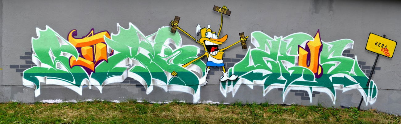 Graffiti Wall in Gera - Photo by geracity - Sork, Dark, Zeus (2012)