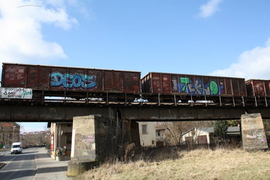 Graffiti Train in Gera - Photo by geracity - Deos, Tekno (2012)