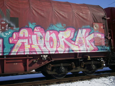 Graffiti Train in Gera - Photo by geracity - Ahorn (2010)