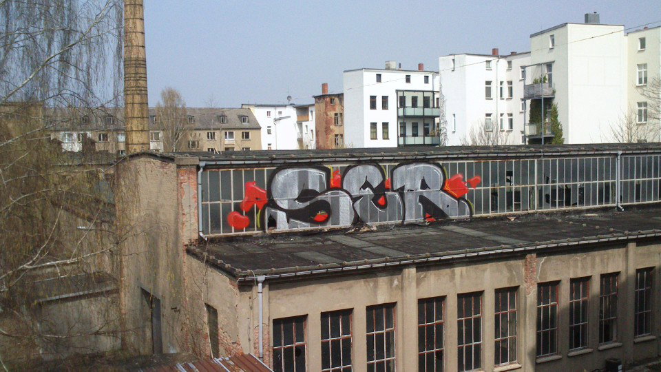 Graffiti Bombing in Gera - Photo by geracity - Ser, S&S (2013)