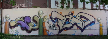 Graffiti Wall in Gera - Photo by geracity - Rape, Team (2012)
