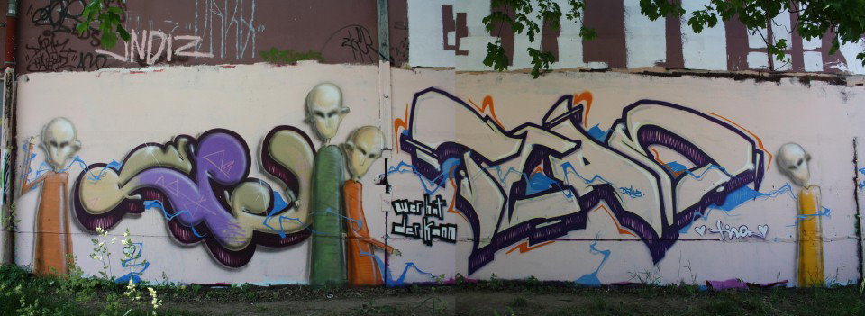 Graffiti Wall in Gera - Photo by geracity - Rape, Team (2012)
