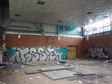Graffiti Bombing in Gera - Photo by geracity - Atos, Srek, Sker (2013)