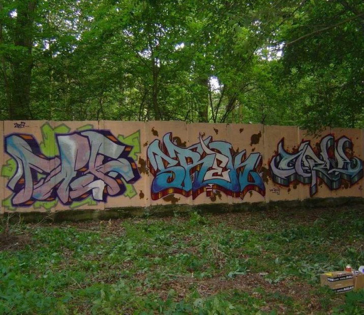 Graffiti Wall in Gera - Photo by geracity - Fack, Srek, Aphok (2007)