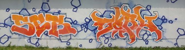 Graffiti Wall in Gera - Photo by geracity - Ser, Sork, S&S (2009)