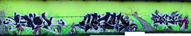 Graffiti Wall in Gera - Photo by geracity - käry, Jason, Sork (2009)