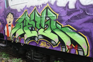 Graffiti Train in Gera - Photo by geracity - wesk (2013)