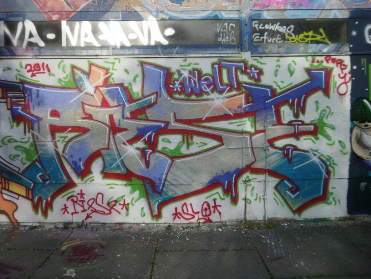 Graffiti Wall in Gera - Photo by geracity - riese, welt (2011)