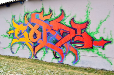 Graffiti Wall in Gera - Photo by geracity - Sork, S&S (2009)