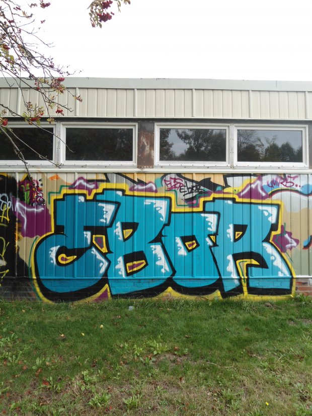 Graffiti Bombing in Gera - Photo by geracity - Ebor (2013)