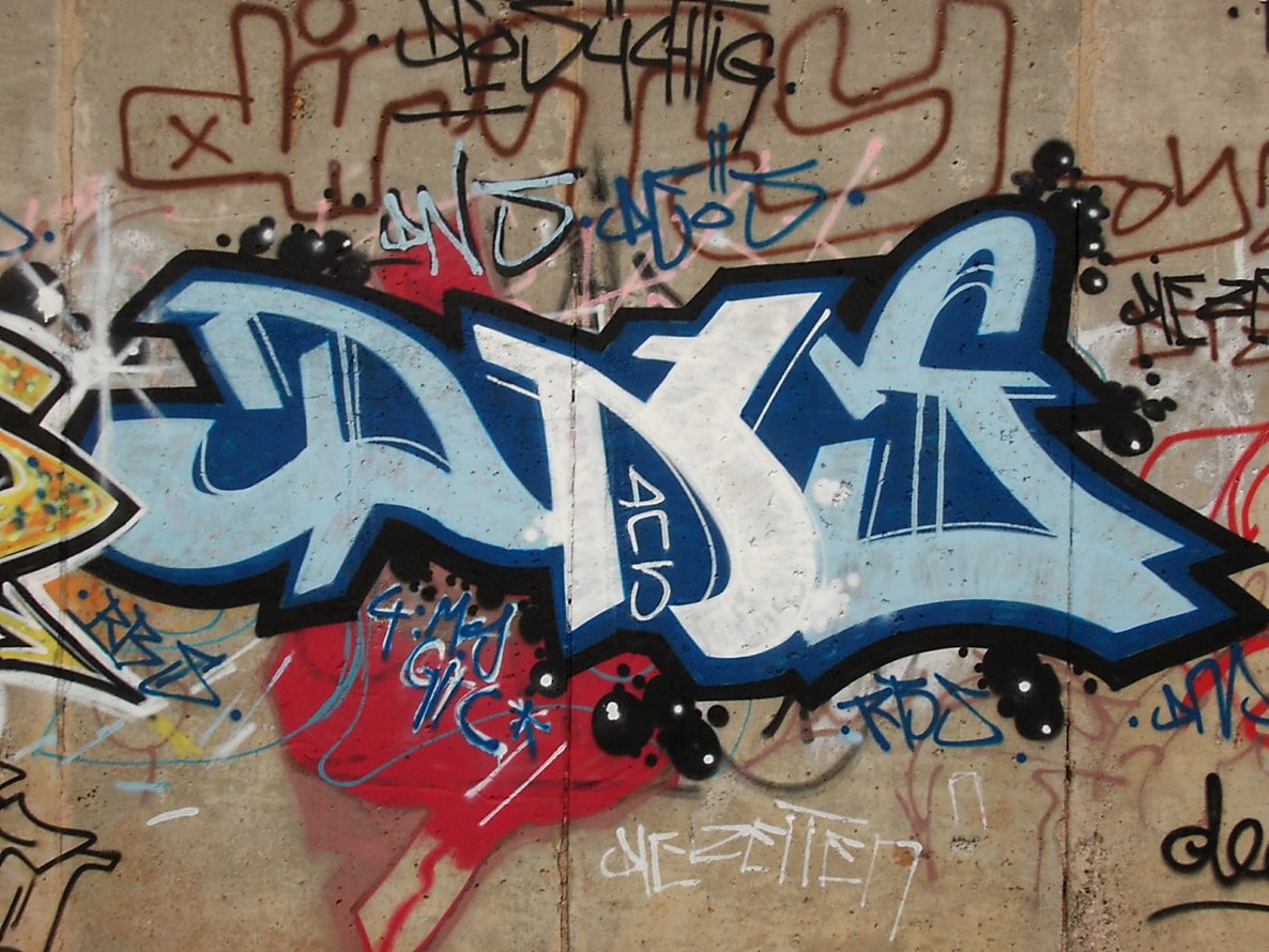 Graffiti Bombing in Gera - Photo by geracity - dns (2004)