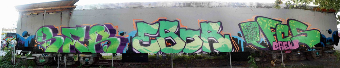 Graffiti Wall in Jena - Photo by geracity - Ser, S&S, Ebor (2013)
