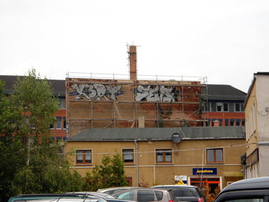 Graffiti Bombing in Gera - Photo by geracity - Kery, Ser (2011)