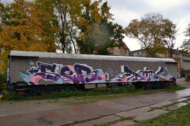 Graffiti Train in Jena - Photo by geracity - Ser, Dark (2013)