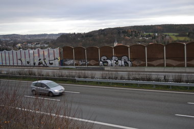 Graffiti Bombing in Gera - Photo by geracity - org, Ser (2013)