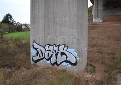 Graffiti Bombing in Gera - Photo by geracity - Dark (2013)