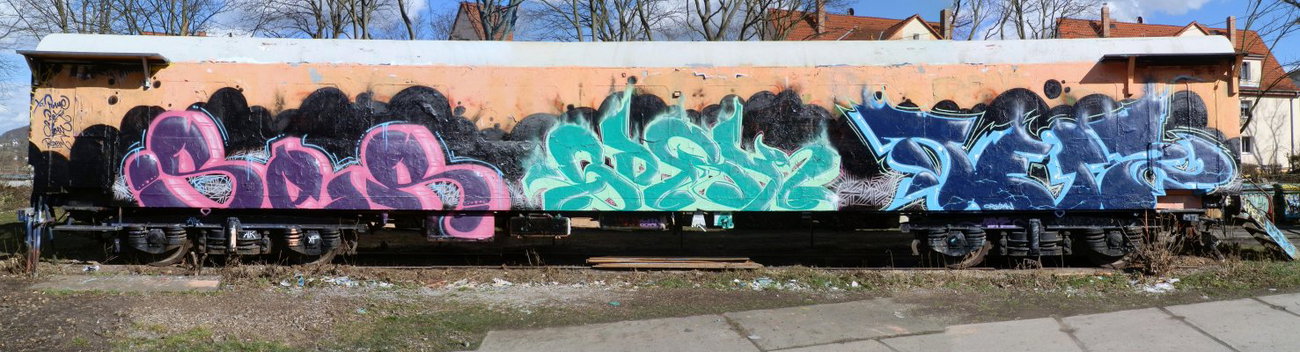 Graffiti Wall in Jena - Photo by geracity - Ser, Sork, Kery (2013)