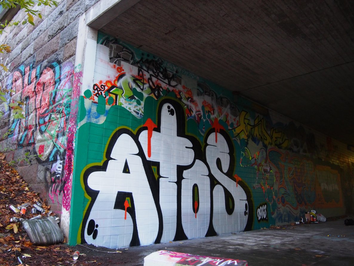 Graffiti Wall in Hamburg - Photo by geracity - Atos (2013)