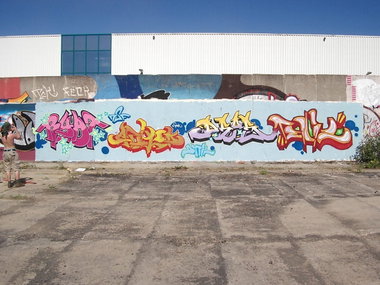 Graffiti Wall in Gera - Photo by geracity - Ryat, Aphok, Deos