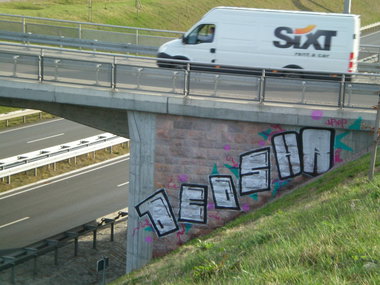 Graffiti Bombing in Gera - Photo by geracity - Deos, Hr