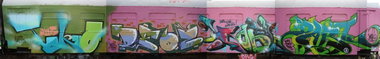 Graffiti Wall in Jena - Photo by geracity - Tekno, Deoz, Kool