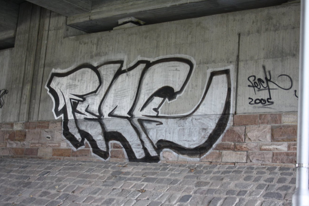 Graffiti Bombing in Gera - Photo by geracity - feck (2005)