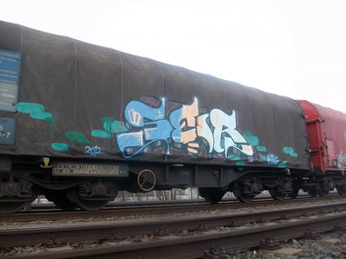 Graffiti Train in Gera - Photo by geracity - Ser, S&S (2012)