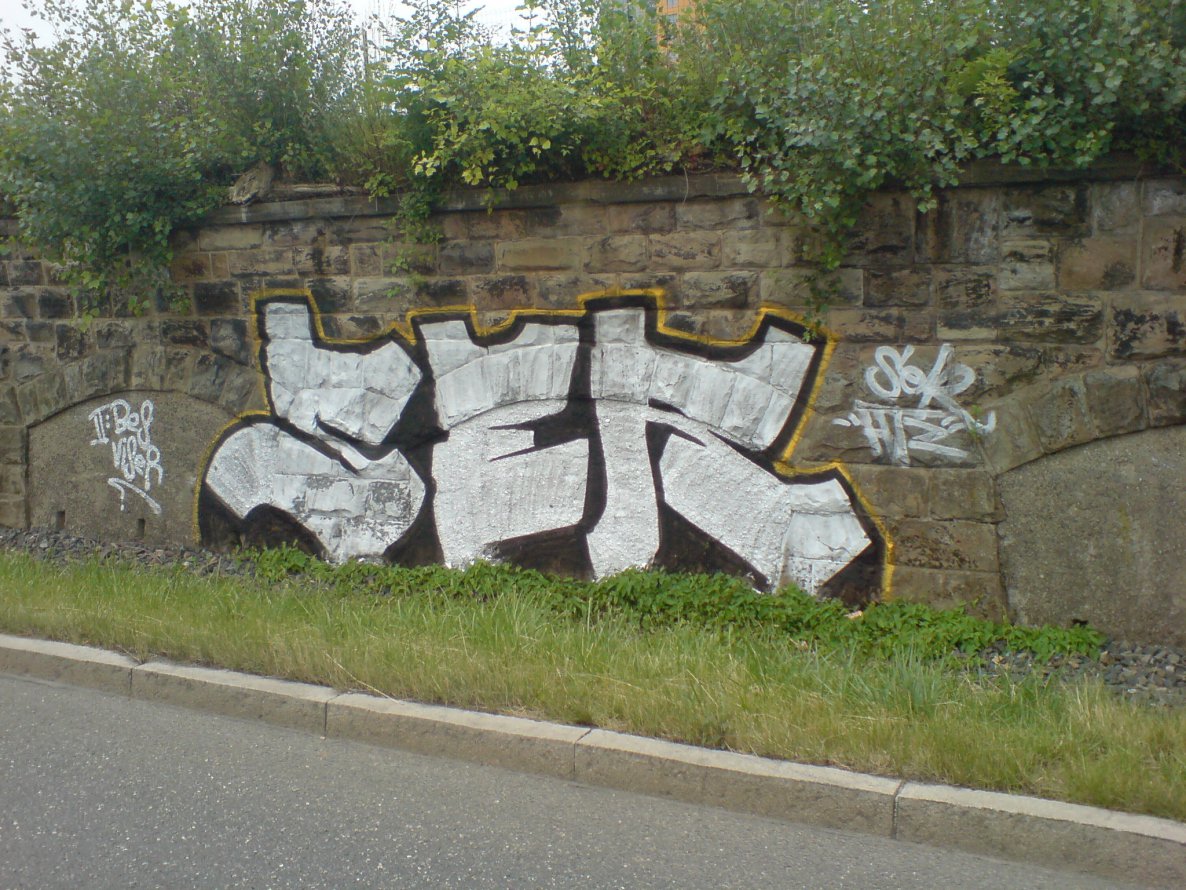 Graffiti Bombing in Gera - Photo by geracity - Ser (2009)