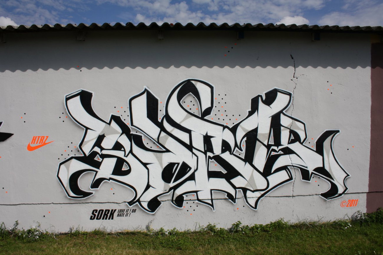 Graffiti Wall in Gera - Photo by geracity - Sork, s&s (2011)