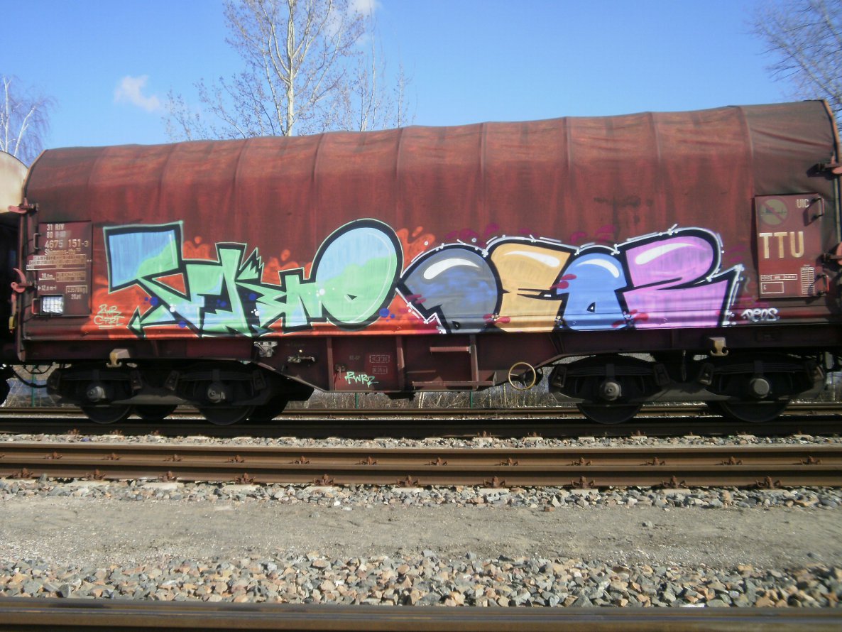 Graffiti Train in Gera - Photo by geracity - Tekno, Deoz