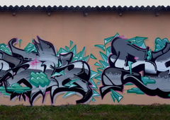Graffiti Wall in Gera - Photo by geracity - Sork, Ser, S&S (2014)