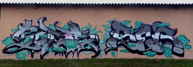 Graffiti Wall in Gera - Photo by geracity - Sork, Ser, S&S (2014)