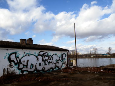 Graffiti Bombing in Mainz - Photo by geracity - Dachs, Team
