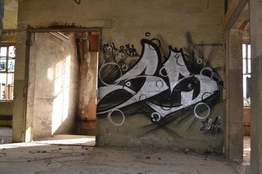 Graffiti Bombing in Gera - Photo by geracity - Sunds, S&S, Sork (2014)