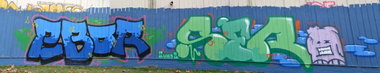 Graffiti Wall in Gera - Photo by geracity - Ebor, Ser (2014)