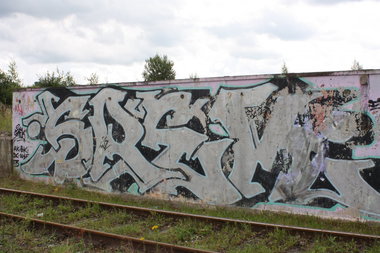 Graffiti Bombing in Gera - Photo by geracity - Srek