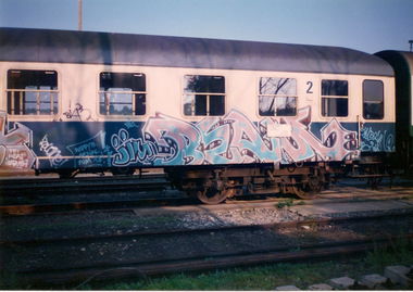 Graffiti Train in Gera - Photo by geracity - beam