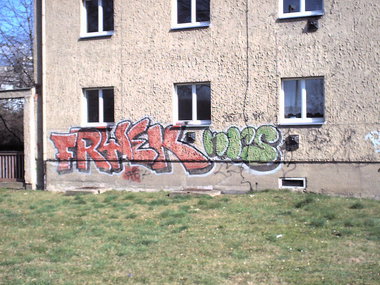 Graffiti Bombing in Gera - Photo by geracity - fryek, krs