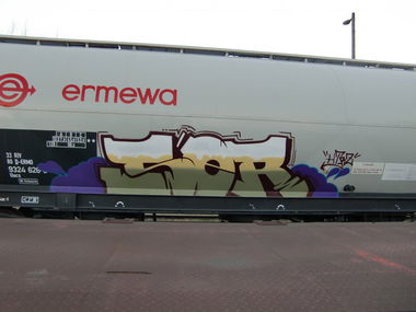 Graffiti Train in Gera - Photo by geracity - ser, s&s