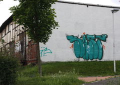 Graffiti Bombing in Gera - Photo by geracity - käry (2013)