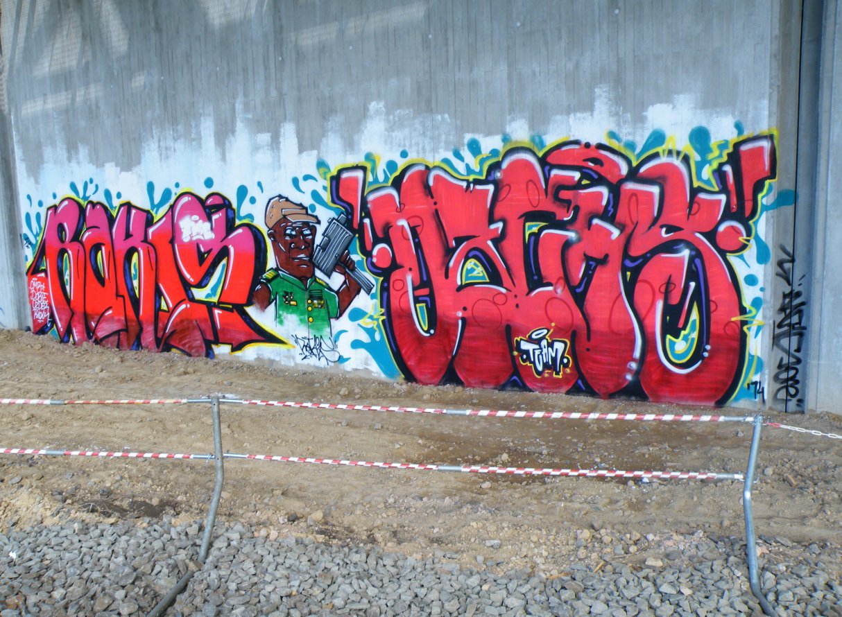Graffiti Wall in Gera - Photo by geracity - rakls, dachs (2014)