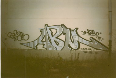 Graffiti Bombing in Gera - Photo by geracity - abm (1996)