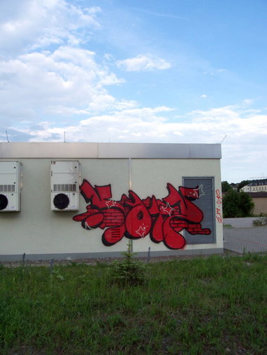 Graffiti Bombing in Gera - Photo by geracity - käry